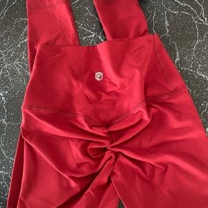 Born Primitive red scrunch butt leggings
